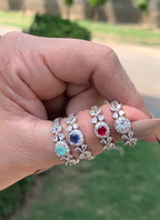 The Signature Aesthetic Collection: Gemstone & Clover Leaf Bracelets