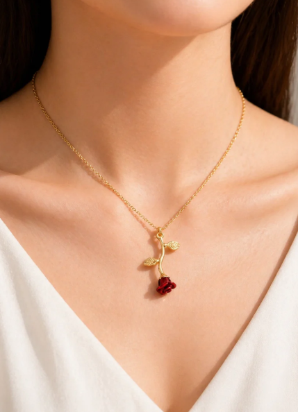 Scarlet Rose Necklace