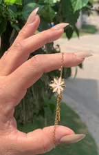 The Signature Aesthetic Collection: Gemstone & Clover Leaf Bracelets